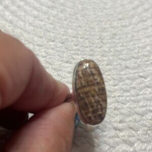 Natural ARGONITE Handmade Sterling 925 Ring Size 10.5 #594D